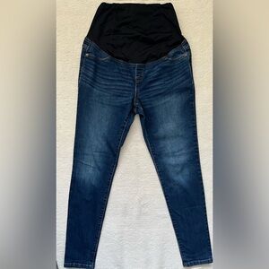 Isabel Maternity by Ingrid & Isabel Blue Skinny Jeans Over Belly Waistband 4/27R
